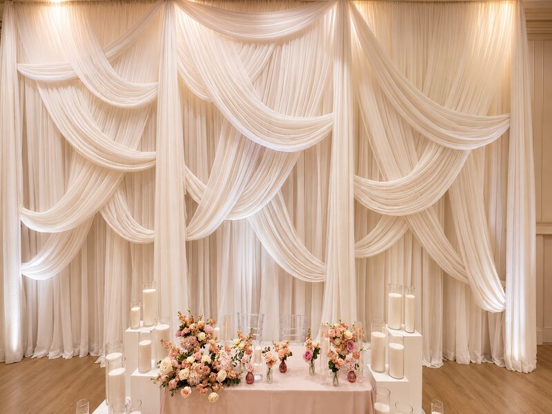 Ivory Swag Backdrop — Canadian Wall to Wall Draping